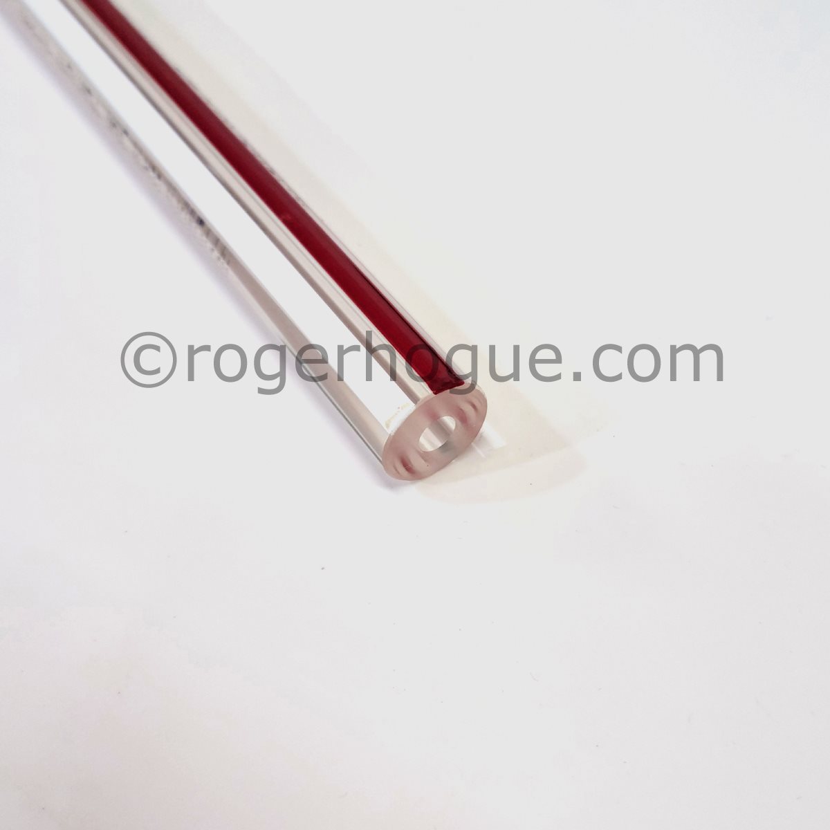 HEAVY WALL GLASS GAUGE 5/8'' X 48'' RED LINE 3/16'' THICK. WALL